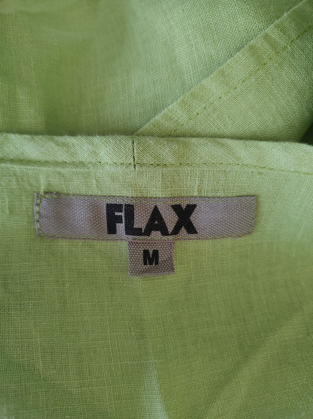 Flax Linen Green Tank Top M - Picture 3 of 9